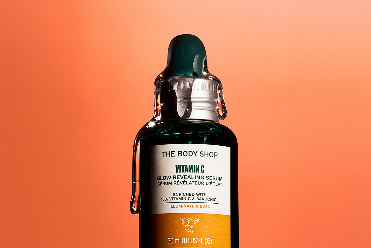 Produtos da linha corporal de vitamina c